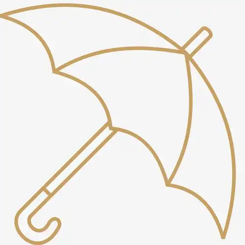 一把雨伞矢量插画