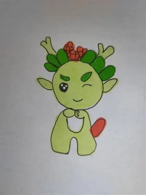 湖北生态环境保护吉祥物征集|小学二年级同学画出生态环保小卫士