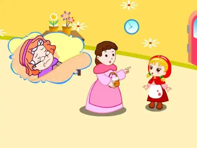 一天,小红帽的姥姥生病了,妈妈让小红帽给姥姥送些点心和水果,并叮嘱