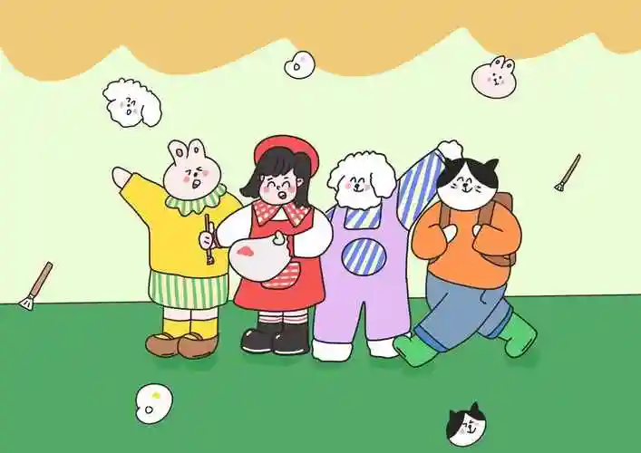 呆萌少女系可爱卡通桌面壁纸