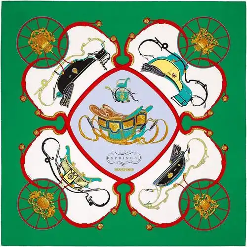 爱马仕丝巾设计图案设计配色构图