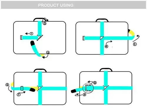 jieli 定制可调节行李皮带带扣安全