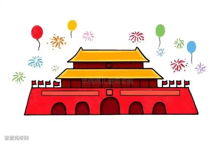 简笔画北京天门的图画立体 简笔画图片大全-蒲城教育文学网