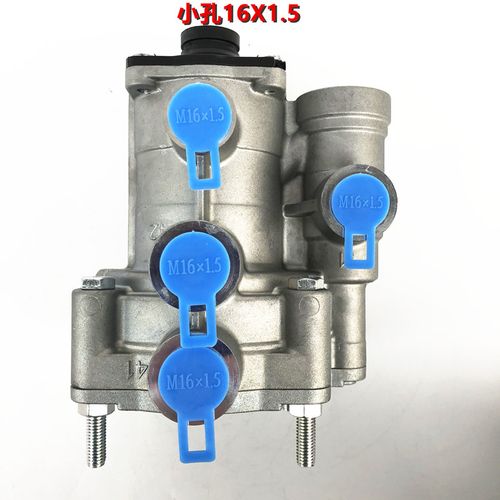 瑞立挂车阀继动阀适用于天龙解放j6奥威豪沃挂车阀带节流阀 小孔16x1.