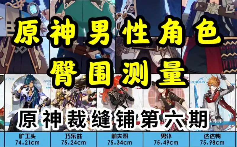 【原神裁缝铺】帝君到底有没有练臀?原神男性角色臀围