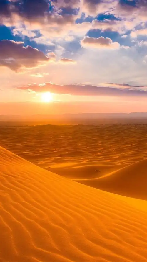 摩洛哥,沙漠,日落,天空,云 5k