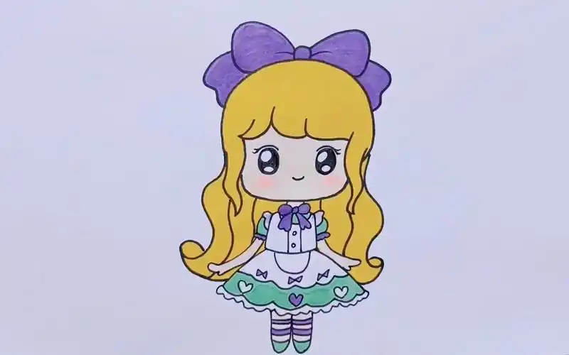 简笔画迷你世界的萌萌爱丽丝