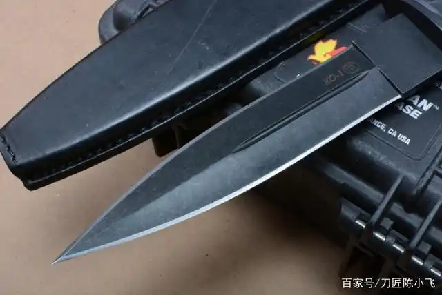 「鉴赏」基兹利亚尔 ko 黑色石洗 双刃战术格斗军刀