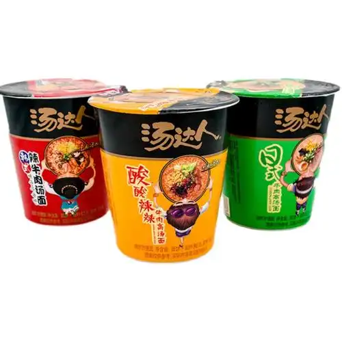 泡面面汤达人方便面12杯酸酸辣辣牛肉面日式高汤冲泡方便面