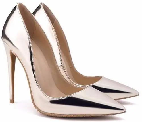 cz18025a new design female patent leather gold p