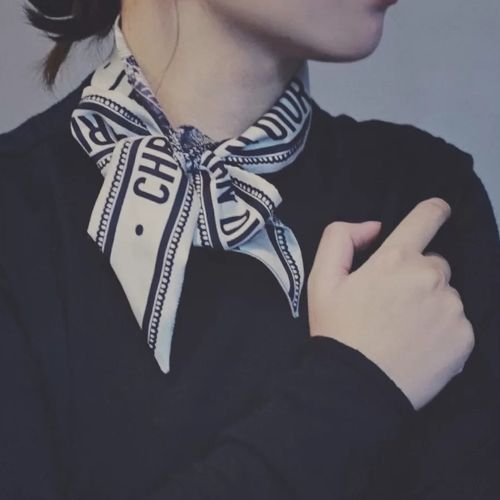 遮脖子领带高级感蝴蝶结小丝巾发带女绑发绑包丝带蝴蝶结飘带围巾