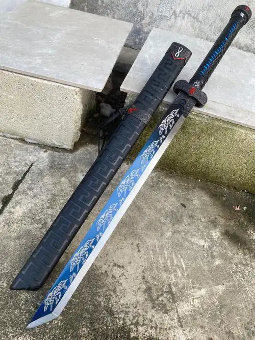 黑金古刀唐横刀,20寸户外把玩必备霸气十足