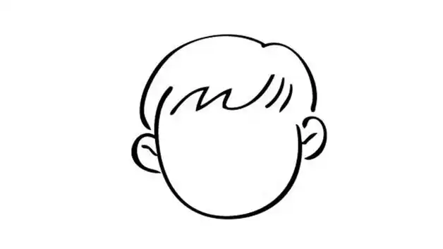 没有头发的表情简笔画