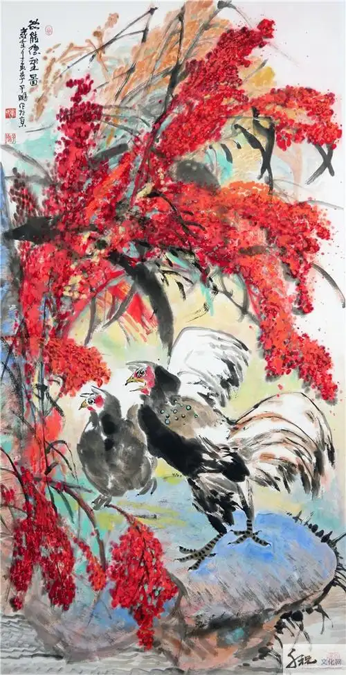 又见高粱红——李子鹏书画艺术雅集-千祝文化网