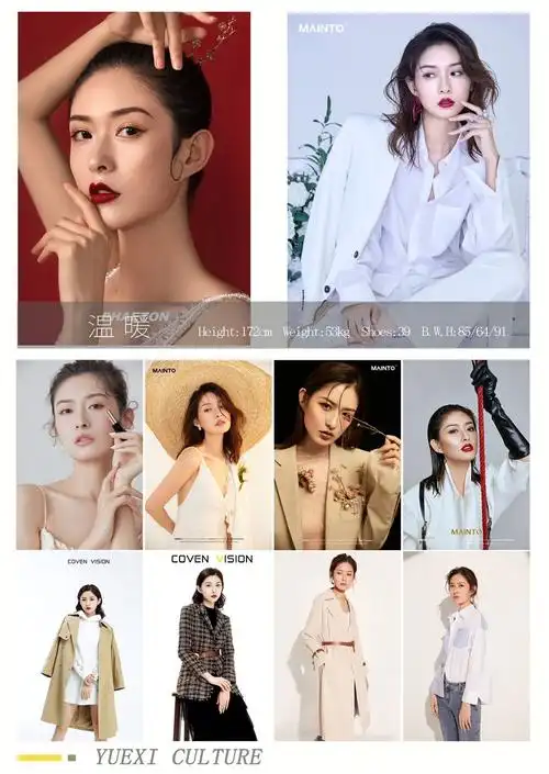 最近签约模特模卡