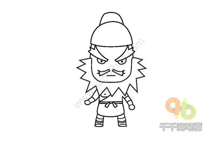 卡通三国人物简笔画加人名