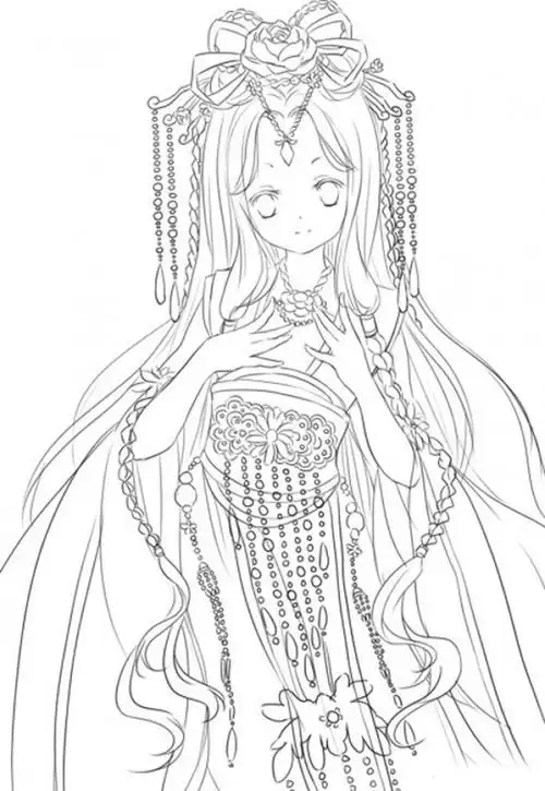 160张古风手绘线稿图片古风动漫插画线稿图片素材古风白描图wwwyouyix