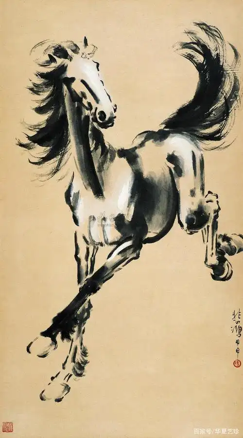 徐悲鸿价格最高的十幅作品及奔马图欣赏