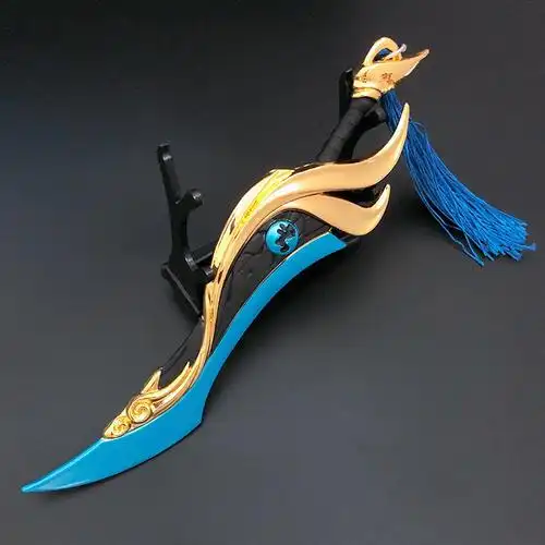 游戏周边凯神兽皮肤青龙志武器刀金属未开刃模型摆件玩具