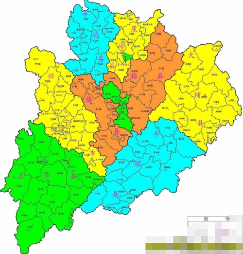 梅州市管辖几个县