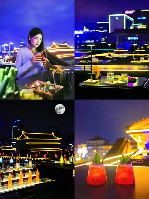 西安最美露天酒吧爆火360看城墙绝美夜景