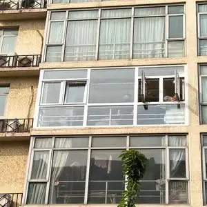 断桥铝落地平开窗封阳台双层中空钢化玻璃平开门封露台