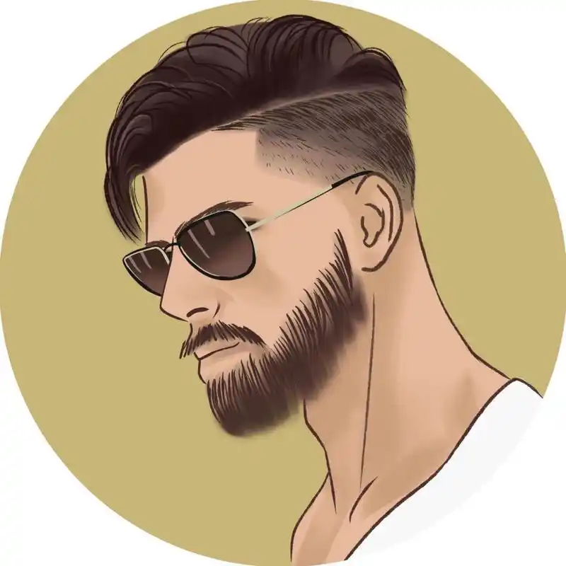 大叔头像戴眼镜墨镜男 随意搜的一张照片,画的头像啦