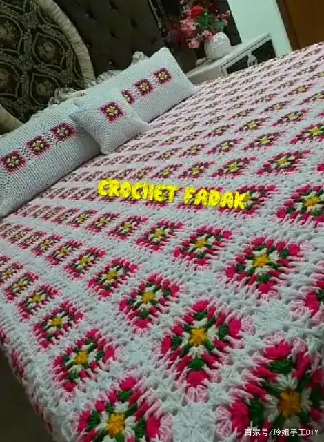 实用而且漂亮!多款手工钩编的床单,一定花费了不少时间吧