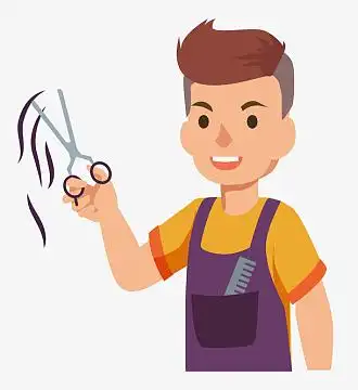 epspng黑色迷你风格矢量剪刀psdpng卡通小女孩剪头发粉红色龙抬头理发