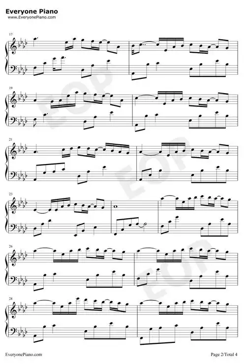 inlove钢琴谱july沉浸在爱中