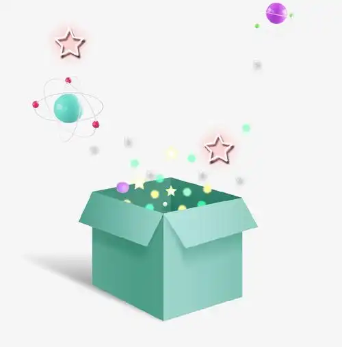 关键词 : 星星,立体插画,创意设计,随机,礼物,盒子,魔法