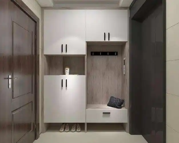 半高鞋柜现代简约二居室玄关鞋柜装修图片效果图欣赏半高鞋柜半高鞋柜