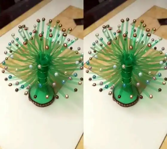 废变宝,雪碧瓶子做的满天星摆件,美翻了