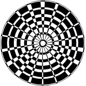 创意黑白格中心放射构成图设计