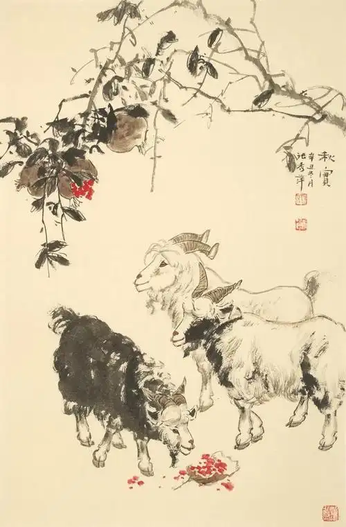 张秀萍工笔国画羊作品集