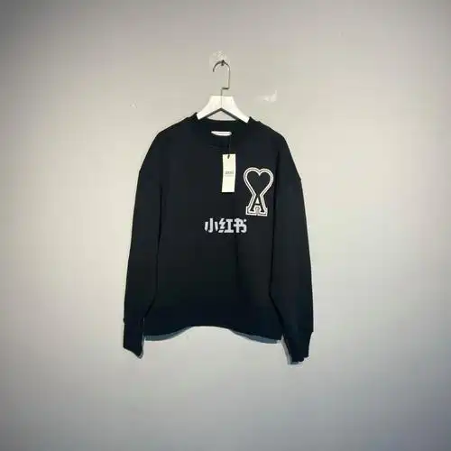 ami圆领大logo连帽卫衣