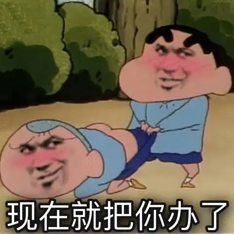 猥琐蜡笔小新拉着同学的裤子:我现在就把你办了-把你办了表情包