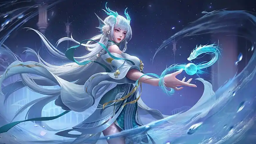 王者荣耀 西施 游龙清影新皮肤高清壁纸图片 5120x2880