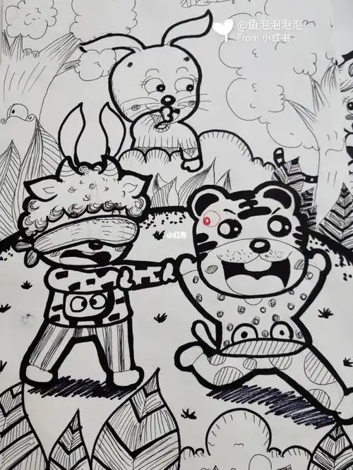 幼儿主题画捉迷藏