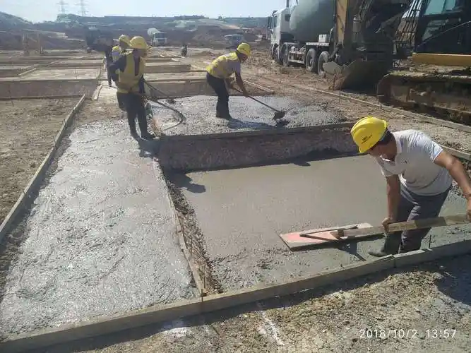 3.12区筏板基础垫层浇筑完成1200平方米