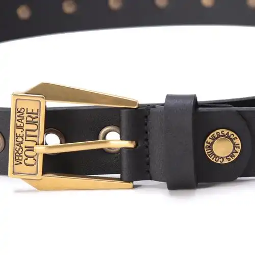 versacejeanscouture范思哲女士皮革铆钉装饰针扣式皮带腰带71va6f037