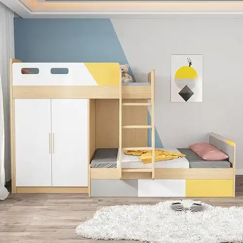 交错错式高低错位型上下床小户户型多功能组合双层高低