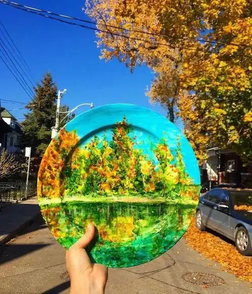 盘子上的风景画 | jacqueline poirier (/www.jacquelinepoirier.