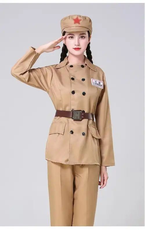 阁版戏服男 49式抗美援朝志愿军民演出服50式抗战老式红军衣服志愿军