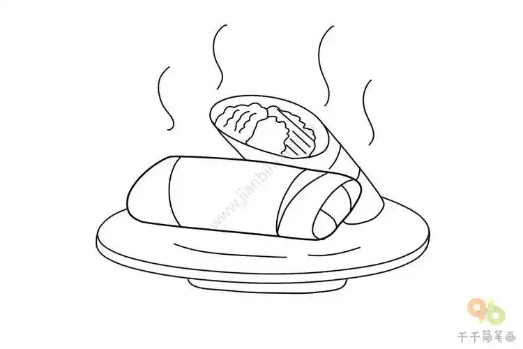春卷简笔画