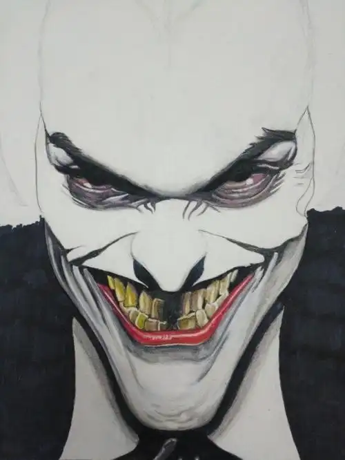 经典反派蝙蝠侠小丑手绘教程合辑图片小丑的简笔画彩铅水彩2