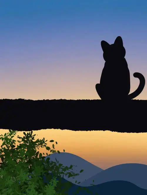 插画教程16日落下的猫咪