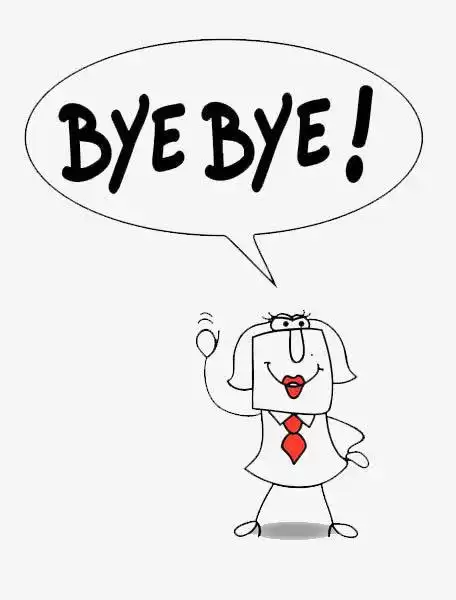 漫画卡通小人byebye