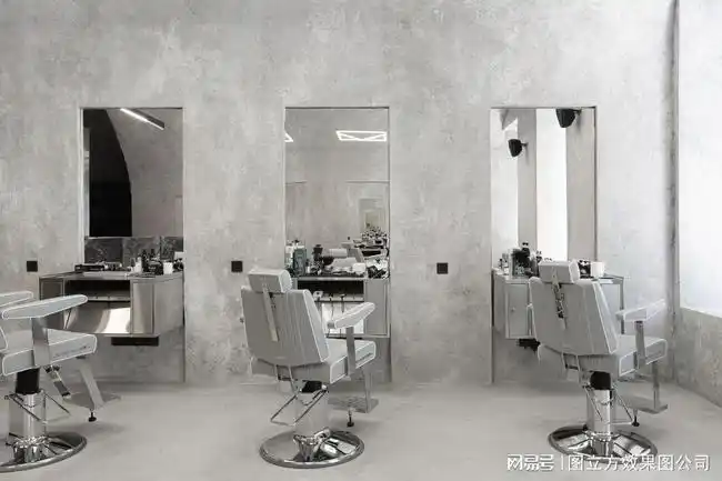 现代简约风格80平方美发店装修效果图