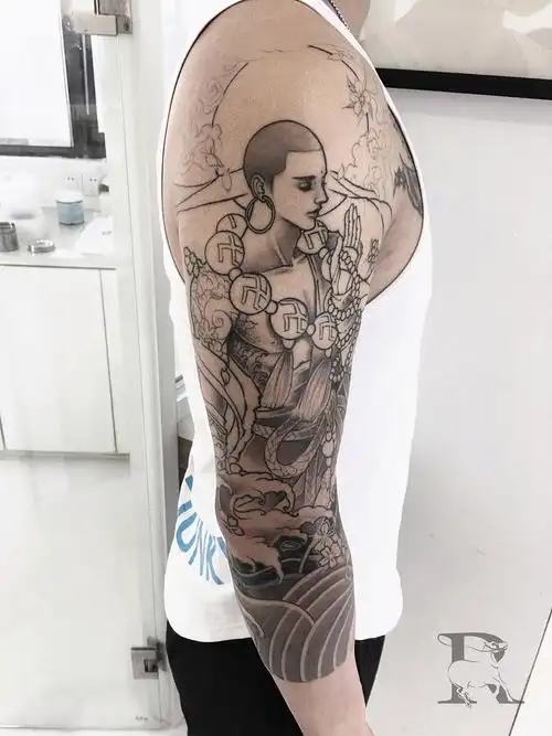 纹身,绘画培训杭州照夜白刺青工作室罗汉纹身 ricky作品杭州